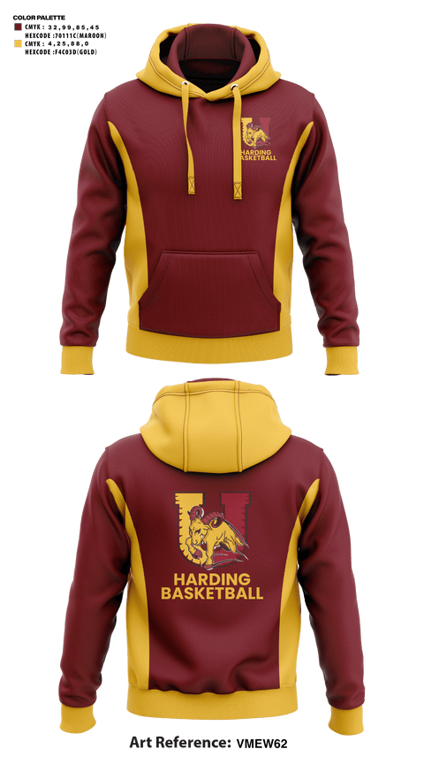 Hoodie, Harding University High School Basketball, Men's Basketball, Teamtime, Team time, sublimation, custom sports apparel, team uniforms, spirit wear, spiritwear, sports uniforms, custom shirts, team store, custom team store, fundraiser sports, apparel fundraiser