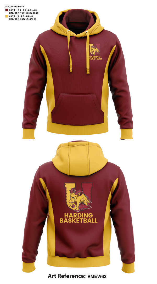 Hoodie, Harding University High School Basketball, Men's Basketball, Teamtime, Team time, sublimation, custom sports apparel, team uniforms, spirit wear, spiritwear, sports uniforms, custom shirts, team store, custom team store, fundraiser sports, apparel fundraiser
