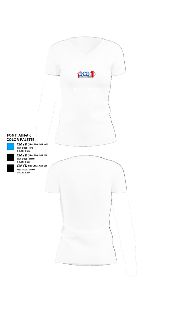 Womens Short Sleeve Vneck Shirt, JCB1 Multiservices, , Teamtime, Team time, sublimation, custom sports apparel, team uniforms, spirit wear, spiritwear, sports uniforms, custom shirts, team store, custom team store, fundraiser sports, apparel fundraiser