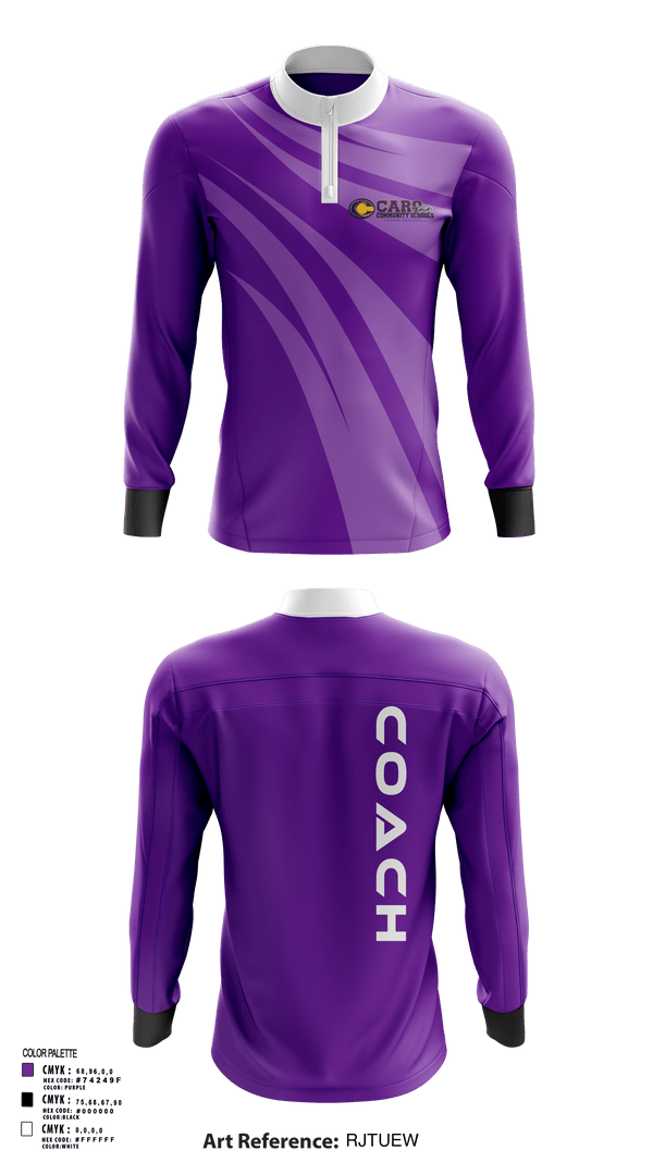 Quarter Zip Jacket, Caro High School Volleyball, Women's Volleyball, Teamtime, Team time, sublimation, custom sports apparel, team uniforms, spirit wear, spiritwear, sports uniforms, custom shirts, team store, custom team store, fundraiser sports, apparel fundraiser