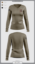 Comanche Squad 4858933 Women's Long Sleeve V-neck Shirt -1 2