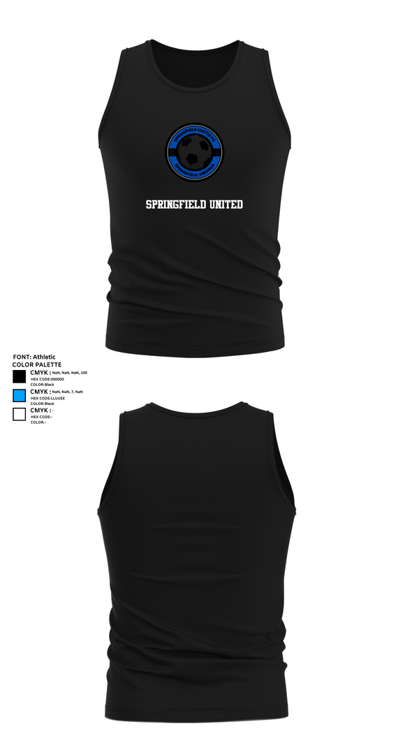 Tank Top, Springfield United, Men's Soccer, Teamtime, Team time, sublimation, custom sports apparel, team uniforms, spirit wear, spiritwear, sports uniforms, custom shirts, team store, custom team store, fundraiser sports, apparel fundraiser