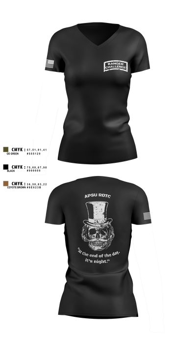 APSU RANGER CHALLENGE 6778670 Women's Short Sleeve V-neck Shirt - 3 (1)