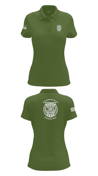 Womens Short Sleeve Performance Polo, San Marcos Police Mounted Unit, , Teamtime, Team time, sublimation, custom sports apparel, team uniforms, spirit wear, spiritwear, sports uniforms, custom shirts, team store, custom team store, fundraiser sports, apparel fundraiser