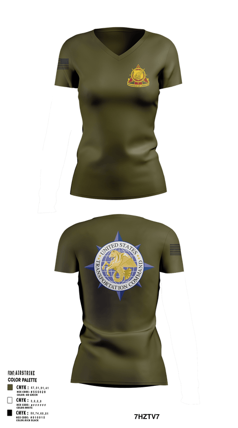 Womens Short Sleeve Vneck Shirt, 773rd transportation company, Army, Teamtime, Team time, sublimation, custom sports apparel, team uniforms, spirit wear, spiritwear, sports uniforms, custom shirts, team store, custom team store, fundraiser sports, apparel fundraiser