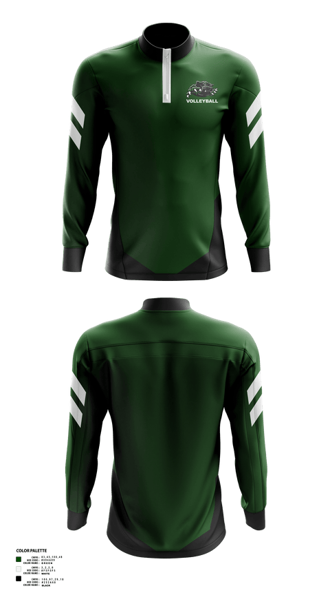 Quarter Zip Jacket, Panthers Volleyball, Women's Volleyball, Teamtime, Team time, sublimation, custom sports apparel, team uniforms, spirit wear, spiritwear, sports uniforms, custom shirts, team store, custom team store, fundraiser sports, apparel fundraiser