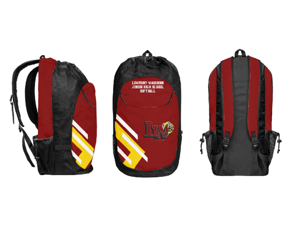 Gear Bag, Lowpoint-Washburn Junior High School Softball, Softball, Teamtime, Team time, sublimation, custom sports apparel, team uniforms, spirit wear, spiritwear, sports uniforms, custom shirts, team store, custom team store, fundraiser sports, apparel fundraiser