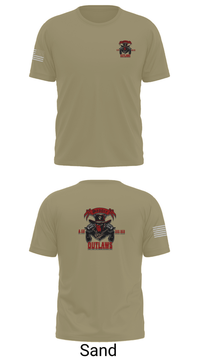 1st Cav 3rd BEB ACO “Outlaw” 26050873 Short Sleeve Performance Shirt - 96