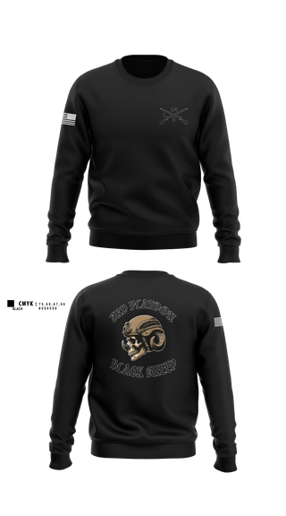 Crew Neck Sweatshirt, 3rd PLT Black SheepDelta company 114, Army, Teamtime, Team time, sublimation, custom sports apparel, team uniforms, spirit wear, spiritwear, sports uniforms, custom shirts, team store, custom team store, fundraiser sports, apparel fundraiser