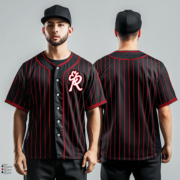 Full Button Baseball Jersey, El Rodeo, Baseball, Teamtime, Team time, sublimation, custom sports apparel, team uniforms, spirit wear, spiritwear, sports uniforms, custom shirts, team store, custom team store, fundraiser sports, apparel fundraiser