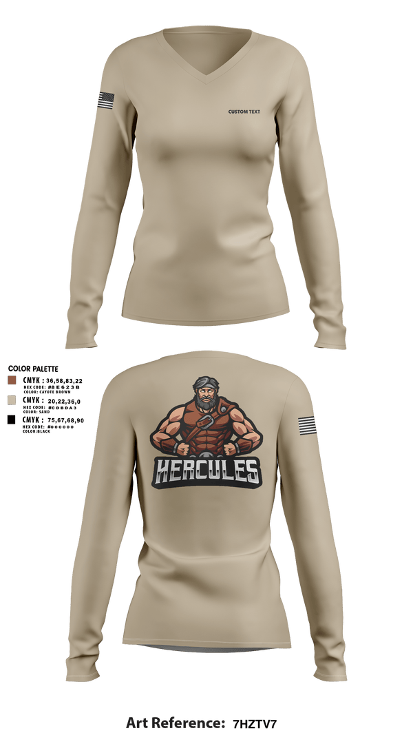 Womens Long Sleeve Vneck Shirt, HHC, 710BSB, , Teamtime, Team time, sublimation, custom sports apparel, team uniforms, spirit wear, spiritwear, sports uniforms, custom shirts, team store, custom team store, fundraiser sports, apparel fundraiser