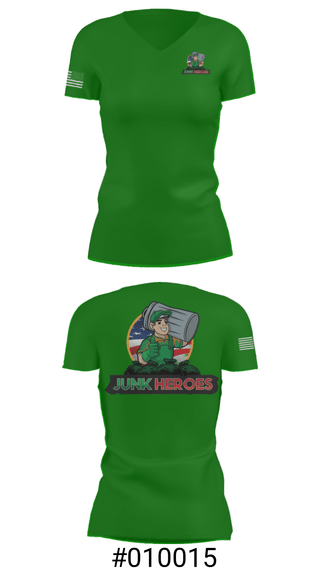 Women's Short Sleeve Vneck Shirt, Junk Heroes, , Teamtime, Team time, sublimation, custom sports apparel, team uniforms, spirit wear, spiritwear, sports uniforms, custom shirts, team store, custom team store, fundraiser sports, apparel fundraiser
