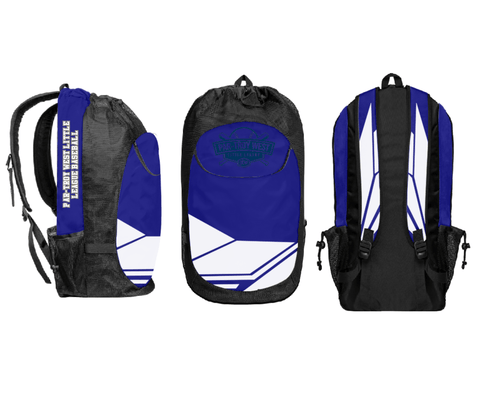 Gear Bag, Par-Troy West Little League Baseball, Baseball, Teamtime, Team time, sublimation, custom sports apparel, team uniforms, spirit wear, spiritwear, sports uniforms, custom shirts, team store, custom team store, fundraiser sports, apparel fundraiser