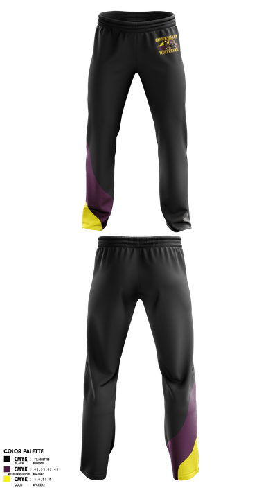 Garden Valley Wolverines 38799509 Sweatpants - 1