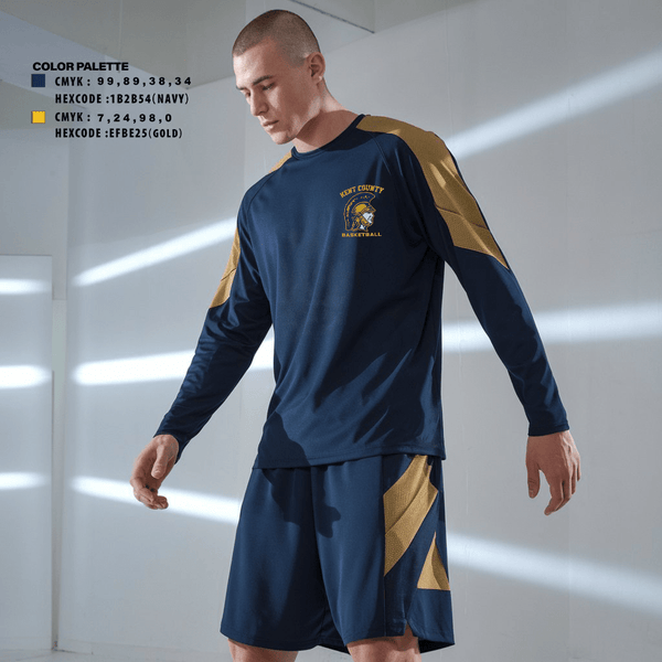 Long Sleeve Performance Shirt, Kent County High School Basketball, Men's Basketball, Teamtime, Team time, sublimation, custom sports apparel, team uniforms, spirit wear, spiritwear, sports uniforms, custom shirts, team store, custom team store, fundraiser sports, apparel fundraiser