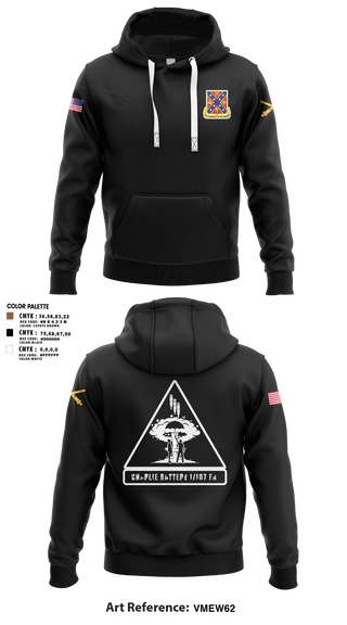 Hoodie, C BTRY 1/107 FA, National Guard, Teamtime, Team time, sublimation, custom sports apparel, team uniforms, spirit wear, spiritwear, sports uniforms, custom shirts, team store, custom team store, fundraiser sports, apparel fundraiser