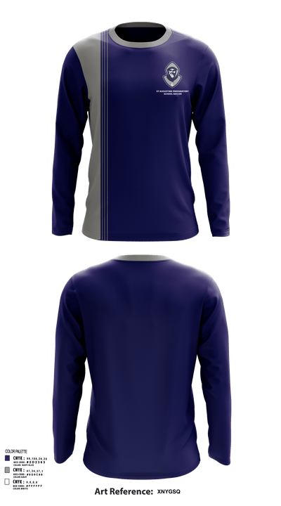 St Augustine Preparatory School Soccer 81315000 Long Sleeve Performance Shirt - 128
