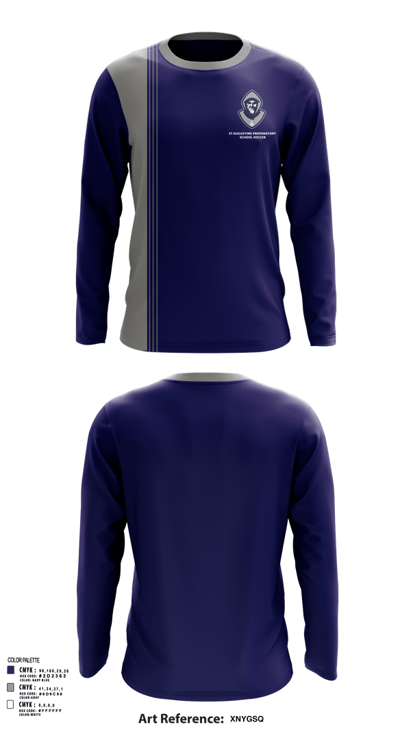 Long Sleeve Performance Shirt, St Augustine Preparatory School Soccer, Men's Soccer, Teamtime, Team time, sublimation, custom sports apparel, team uniforms, spirit wear, spiritwear, sports uniforms, custom shirts, team store, custom team store, fundraiser sports, apparel fundraiser
