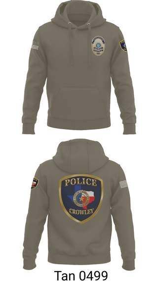 Hoodie, Crowley Police Department, , Teamtime, Team time, sublimation, custom sports apparel, team uniforms, spirit wear, spiritwear, sports uniforms, custom shirts, team store, custom team store, fundraiser sports, apparel fundraiser