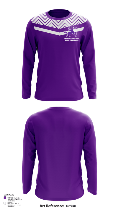 Brooklyn Center High School Steam Soccer 15263302 Long Sleeve Performance Shirt - 126
