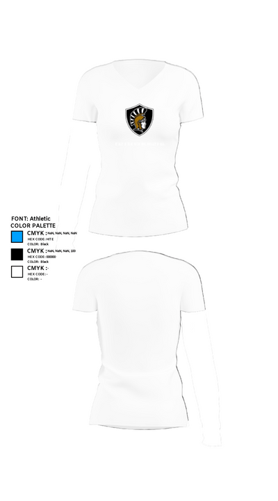 Italy High School Volleyball 83934192 Women's Short Sleeve V-neck Shirt - 18
