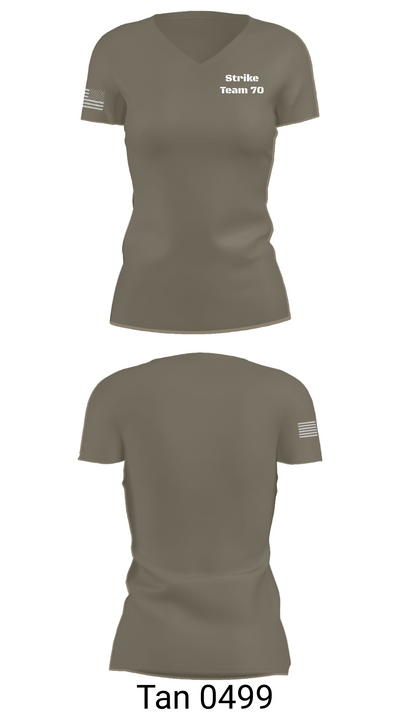 Strike Team 70 47408896 Women's Short Sleeve V-neck Shirt - 68