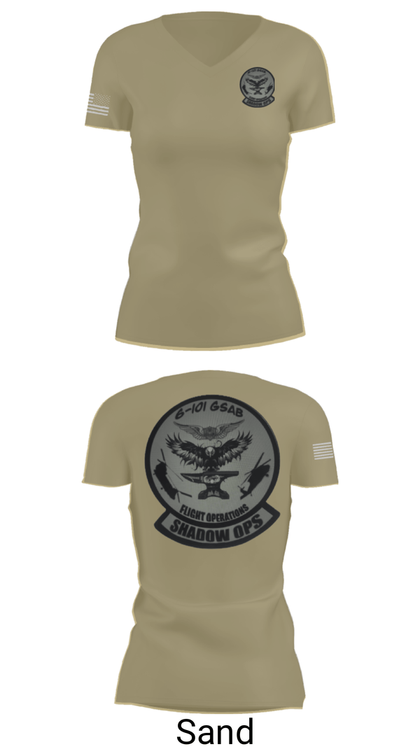 Women's Short Sleeve Vneck Shirt, Iron Eagle Shadow Ops, Army, Teamtime, Team time, sublimation, custom sports apparel, team uniforms, spirit wear, spiritwear, sports uniforms, custom shirts, team store, custom team store, fundraiser sports, apparel fundraiser