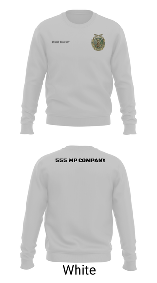 Crew Neck Sweatshirt, 555th MP Company, Army, Teamtime, Team time, sublimation, custom sports apparel, team uniforms, spirit wear, spiritwear, sports uniforms, custom shirts, team store, custom team store, fundraiser sports, apparel fundraiser