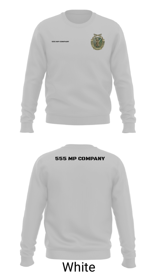 Crew Neck Sweatshirt, 555th MP Company, Army, Teamtime, Team time, sublimation, custom sports apparel, team uniforms, spirit wear, spiritwear, sports uniforms, custom shirts, team store, custom team store, fundraiser sports, apparel fundraiser