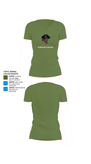Womens Short Sleeve Vneck Shirt, Phoenix High School Golf, Golf, Teamtime, Team time, sublimation, custom sports apparel, team uniforms, spirit wear, spiritwear, sports uniforms, custom shirts, team store, custom team store, fundraiser sports, apparel fundraiser