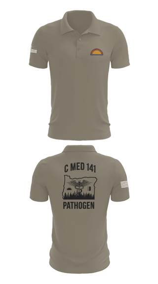 Short Sleeve Performance Polo, C Med, National Guard, Teamtime, Team time, sublimation, custom sports apparel, team uniforms, spirit wear, spiritwear, sports uniforms, custom shirts, team store, custom team store, fundraiser sports, apparel fundraiser