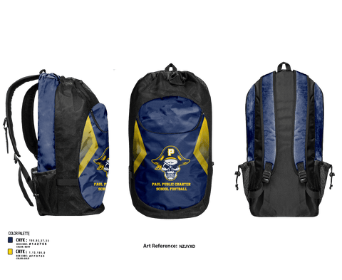 Gear Bag, Paul Public Charter School (High School) Football, Football, Teamtime, Team time, sublimation, custom sports apparel, team uniforms, spirit wear, spiritwear, sports uniforms, custom shirts, team store, custom team store, fundraiser sports, apparel fundraiser