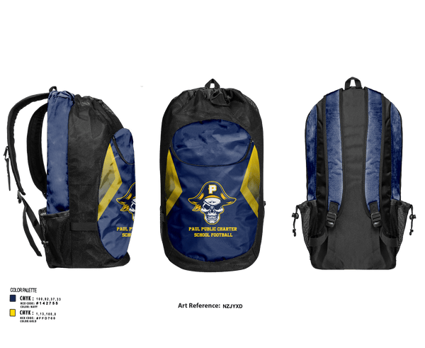 Gear Bag, Paul Public Charter School (High School) Football, Football, Teamtime, Team time, sublimation, custom sports apparel, team uniforms, spirit wear, spiritwear, sports uniforms, custom shirts, team store, custom team store, fundraiser sports, apparel fundraiser