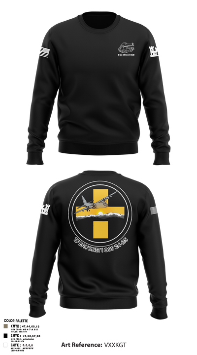 B Co 766 EN BeB 1st Platoon Armored Turtles Crew Neck Sweatshirt - 12