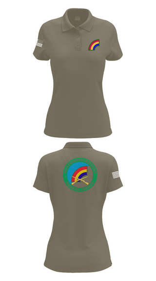 Womens Short Sleeve Performance Polo, 42nd ID, Army, Teamtime, Team time, sublimation, custom sports apparel, team uniforms, spirit wear, spiritwear, sports uniforms, custom shirts, team store, custom team store, fundraiser sports, apparel fundraiser
