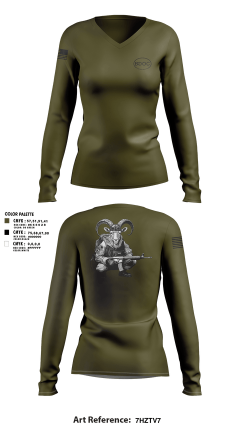 Womens Long Sleeve Vneck Shirt, 1-87, Army, Teamtime, Team time, sublimation, custom sports apparel, team uniforms, spirit wear, spiritwear, sports uniforms, custom shirts, team store, custom team store, fundraiser sports, apparel fundraiser