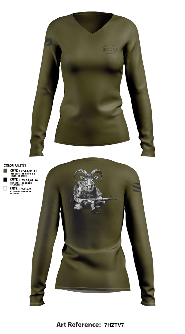 Womens Long Sleeve Vneck Shirt, 1-87, Army, Teamtime, Team time, sublimation, custom sports apparel, team uniforms, spirit wear, spiritwear, sports uniforms, custom shirts, team store, custom team store, fundraiser sports, apparel fundraiser