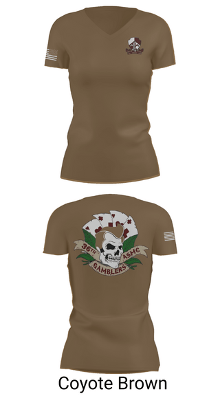 Womens Short Sleeve Vneck Shirt, Gamblers, Army, Teamtime, Team time, sublimation, custom sports apparel, team uniforms, spirit wear, spiritwear, sports uniforms, custom shirts, team store, custom team store, fundraiser sports, apparel fundraiser