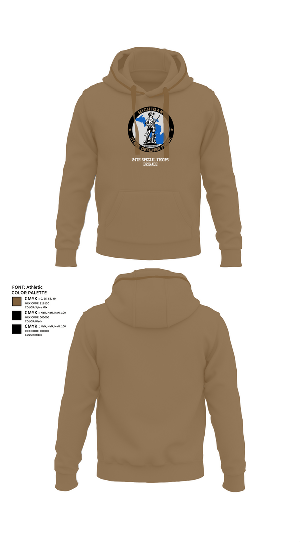 Hoodie, 24th Special Troops Brigade, National Guard, Teamtime, Team time, sublimation, custom sports apparel, team uniforms, spirit wear, spiritwear, sports uniforms, custom shirts, team store, custom team store, fundraiser sports, apparel fundraiser