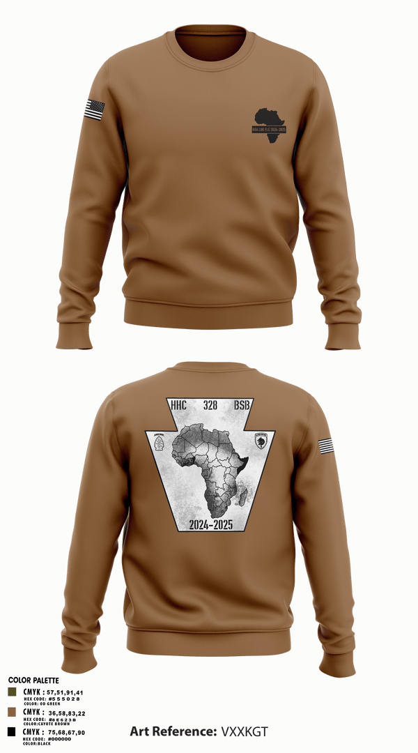 Crew Neck Sweatshirt, HHC 328th BSB, National Guard, Teamtime, Team time, sublimation, custom sports apparel, team uniforms, spirit wear, spiritwear, sports uniforms, custom shirts, team store, custom team store, fundraiser sports, apparel fundraiser