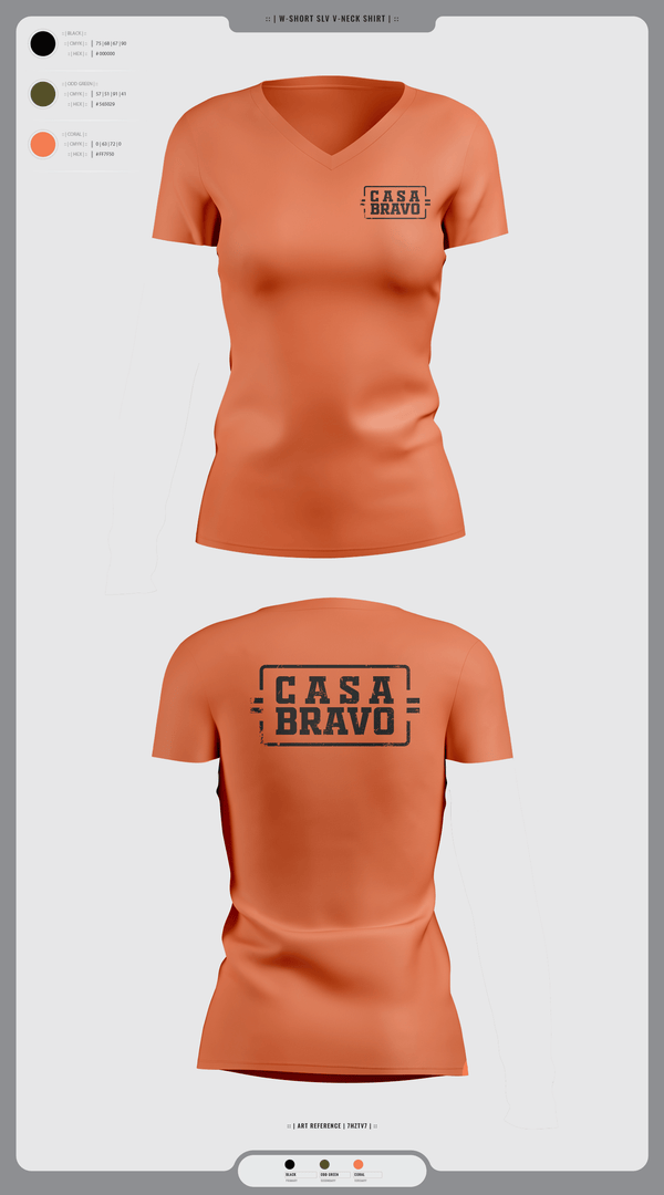 Womens Short Sleeve Vneck Shirt, Casa Bravo, , Teamtime, Team time, sublimation, custom sports apparel, team uniforms, spirit wear, spiritwear, sports uniforms, custom shirts, team store, custom team store, fundraiser sports, apparel fundraiser