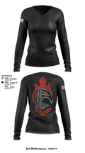 A 3-43 24192338 Women's Long Sleeve V-neck Shirt - 9