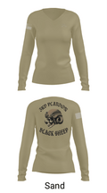 3rd PLT Black Sheep 32884167 Women's Long Sleeve V-neck Shirt - 97