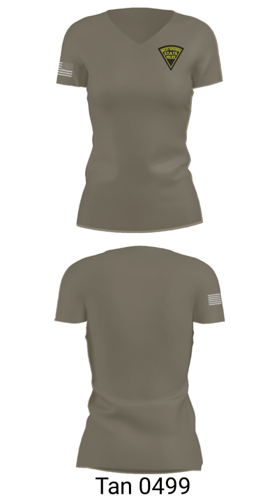 West Virginia State Police 52894228 Women's Short Sleeve V-neck Shirt - 65