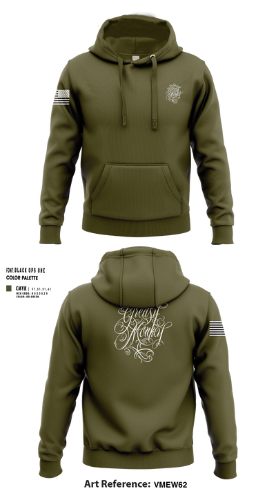 GreasyMonkey Tattoos 11389543 Hoodie - 251