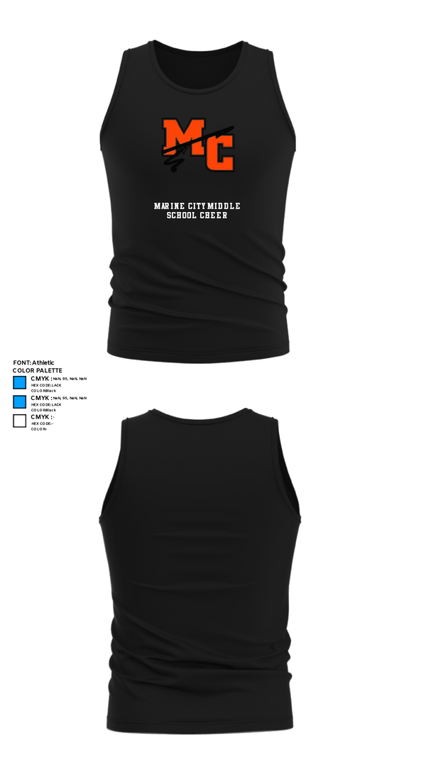 Tank Top, Marine City Middle School Cheer, Cheer, Teamtime, Team time, sublimation, custom sports apparel, team uniforms, spirit wear, spiritwear, sports uniforms, custom shirts, team store, custom team store, fundraiser sports, apparel fundraiser