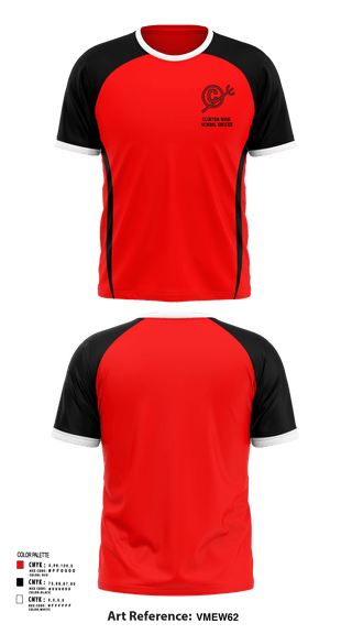 Short Sleeve Performance Shirt, Clinton High School Soccer, Men's Soccer, Teamtime, Team time, sublimation, custom sports apparel, team uniforms, spirit wear, spiritwear, sports uniforms, custom shirts, team store, custom team store, fundraiser sports, apparel fundraiser