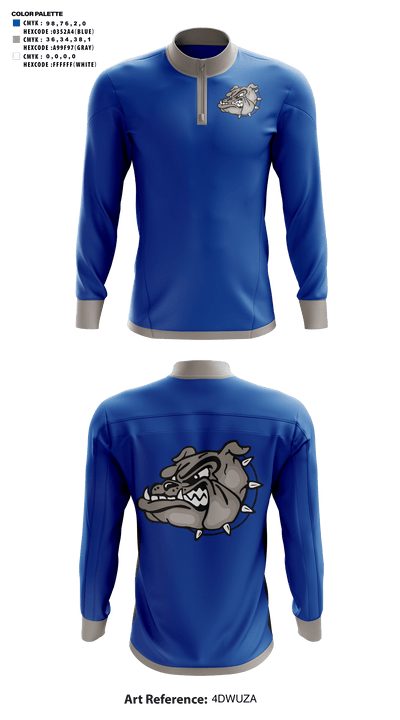 Durham School of the Arts Bulldogs Basketball 50674926 Quarter Zip Jacket - 41