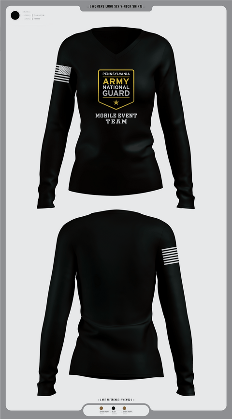 Womens Long Sleeve Vneck Shirt, Recruiting, National Guard, Teamtime, Team time, sublimation, custom sports apparel, team uniforms, spirit wear, spiritwear, sports uniforms, custom shirts, team store, custom team store, fundraiser sports, apparel fundraiser