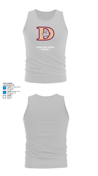 Tank Top, Dixon High School Football, Football, Teamtime, Team time, sublimation, custom sports apparel, team uniforms, spirit wear, spiritwear, sports uniforms, custom shirts, team store, custom team store, fundraiser sports, apparel fundraiser